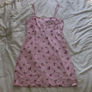 Pink gingham dress